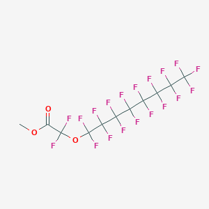 molecular formula C11H3F19O3 B14299644 Methyl difluoro[(heptadecafluorooctyl)oxy]acetate CAS No. 121591-26-2