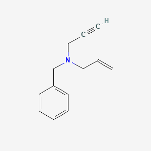 molecular formula C13H15N B14299672 Benzenemethanamine, N-2-propenyl-N-2-propynyl- CAS No. 119548-50-4