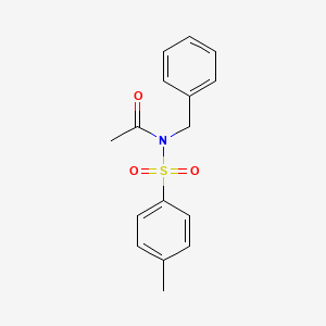 molecular formula C16H17NO3S B14299692 N-Benzyl-N-(4-methylbenzene-1-sulfonyl)acetamide CAS No. 121618-47-1