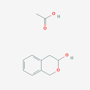 molecular formula C11H14O4 B14299694 acetic acid;3,4-dihydro-1H-isochromen-3-ol CAS No. 113680-83-4