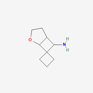 molecular formula C9H15NO B1429971 4-Oxaspiro[bicyclo[3.2.0]heptane-6,1'-cyclobutane]-7-amine CAS No. 1424386-32-2