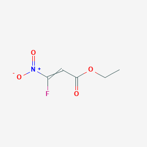 molecular formula C5H6FNO4 B14299831 Ethyl 3-fluoro-3-nitroprop-2-enoate CAS No. 113689-61-5