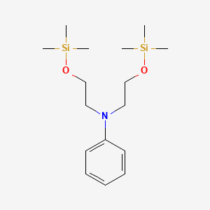 molecular formula C16H31NO2Si2 B14299859 N,N-Bis{2-[(trimethylsilyl)oxy]ethyl}aniline CAS No. 113849-59-5