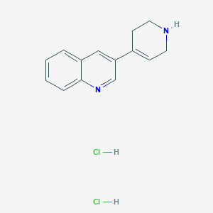 molecular formula C14H16Cl2N2 B1429989 3-(1,2,3,6-Tetrahydropyridin-4-yl)quinoline dihydrochloride CAS No. 1423530-31-7