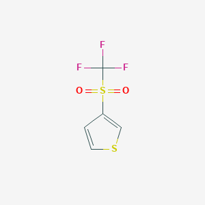 molecular formula C5H3F3O2S2 B14299891 Thiophene, 3-[(trifluoromethyl)sulfonyl]- CAS No. 114659-68-6