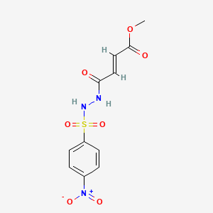 molecular formula C11H11N3O7S B14299897 Monomethyl (E)-2-butenedioate 2-((4-nitrophenyl)sulfonyl)hydrazide CAS No. 114642-64-7