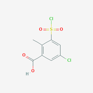 5-Chloro-3-(chlorosulfonyl)-2-methylbenzoic acid