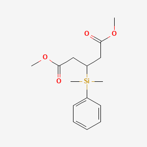 molecular formula C15H22O4Si B14299907 Dimethyl 3-[dimethyl(phenyl)silyl]pentanedioate CAS No. 116159-66-1