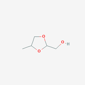 molecular formula C5H10O3 B14299966 (4-Methyl-1,3-dioxolan-2-yl)methanol CAS No. 112474-18-7
