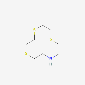 molecular formula C8H17NS3 B14299979 1,4,7-Trithia-10-azacyclododecane CAS No. 122011-96-5