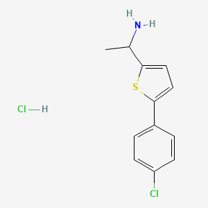 1-[5-(4-Chlorophenyl)thiophen-2-yl]ethan-1-amine hydrochloride