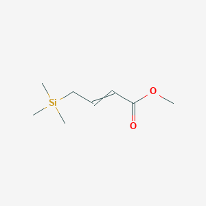 molecular formula C8H16O2Si B14300095 Methyl 4-(trimethylsilyl)but-2-enoate CAS No. 121896-53-5