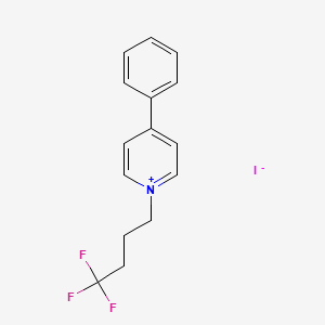 molecular formula C15H15F3IN B14300118 Pyridinium, 4-phenyl-1-(4,4,4-trifluorobutyl)-, iodide CAS No. 116319-66-5