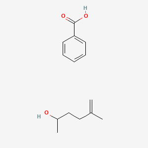 molecular formula C14H20O3 B14300131 Benzoic acid;5-methylhex-5-en-2-ol CAS No. 113124-14-4