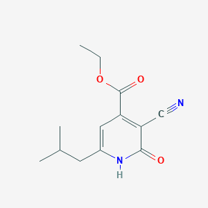 Ethyl 3-cyano-2-hydroxy-6-(2-methylpropyl)pyridine-4-carboxylate