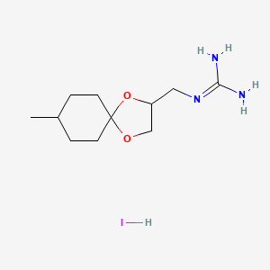molecular formula C11H22IN3O2 B1430018 1-({8-Methyl-1,4-dioxaspiro[4.5]decan-2-yl}methyl)guanidine hydroiodide CAS No. 1443980-66-2