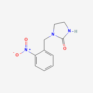 molecular formula C10H11N3O3 B1430019 1-[(2-Nitrophenyl)methyl]imidazolidin-2-one CAS No. 1432678-43-7