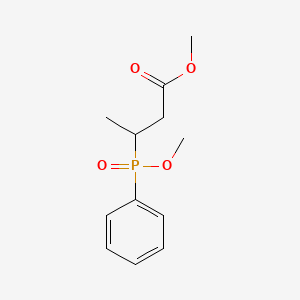 molecular formula C12H17O4P B14300205 Methyl 3-[methoxy(phenyl)phosphoryl]butanoate CAS No. 114431-64-0