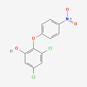 molecular formula C12H7Cl2NO4 B14300245 3,5-Dichloro-2-(4-nitrophenoxy)phenol CAS No. 125138-60-5
