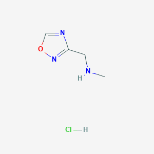 molecular formula C4H8ClN3O B1430025 N-Methyl-1-(1,2,4-oxadiazol-3-yl)methanamine hydrochloride CAS No. 1432681-25-8