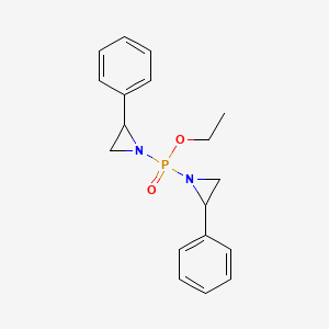 molecular formula C18H21N2O2P B14300251 Ethyl bis[(2-phenylaziridin-1-yl)]phosphinate CAS No. 113009-68-0