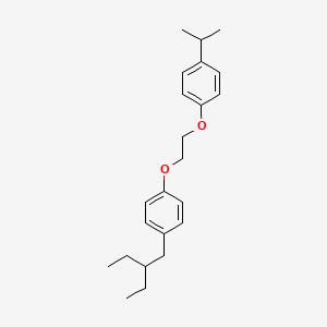 molecular formula C23H32O2 B14300269 Benzene, 1-(2-ethylbutyl)-4-(2-(4-(1-methylethyl)phenoxy)ethoxy)- CAS No. 125796-94-3