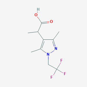 2-[3,5-dimethyl-1-(2,2,2-trifluoroethyl)-1H-pyrazol-4-yl]propanoic acid