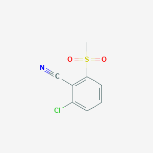 molecular formula C8H6ClNO2S B1430030 2-Chloro-6-methanesulfonylbenzonitrile CAS No. 1443981-55-2