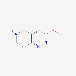 molecular formula C8H11N3O B1430031 3-methoxy-5H,6H,7H,8H-pyrido[4,3-c]pyridazine CAS No. 1394645-71-6