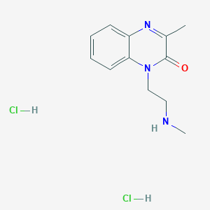 molecular formula C12H17Cl2N3O B1430035 3-Methyl-1-[2-(methylamino)ethyl]-1,2-dihydroquinoxalin-2-one dihydrochloride CAS No. 1432681-03-2