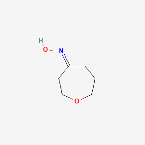 molecular formula C6H11NO2 B1430036 N-(oxepan-4-ylidene)hydroxylamine CAS No. 1443987-55-0
