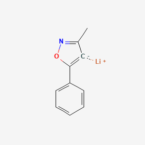 molecular formula C10H8LiNO B14300380 lithium;3-methyl-5-phenyl-4H-1,2-oxazol-4-ide CAS No. 123371-80-2