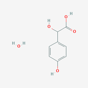 molecular formula C8H10O5 B143004 2-Hydroxy-2-(4-hydroxyphenyl)acetic acid hydrate CAS No. 184901-84-6