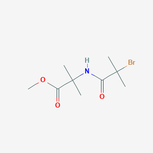 molecular formula C9H16BrNO3 B1430040 Methyl 2-(2-bromo-2-methylpropanamido)-2-methylpropanoate CAS No. 151142-96-0