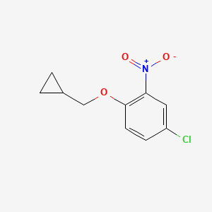 molecular formula C10H10ClNO3 B1430042 4-Chloro-1-(cyclopropylmethoxy)-2-nitrobenzene CAS No. 1369950-81-1