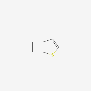 molecular formula C6H6S B14300425 2-Thiabicyclo[3.2.0]hepta-1(5),3-diene CAS No. 111999-57-6