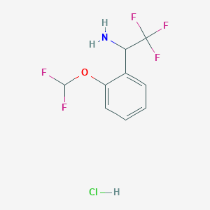 1-[2-(Difluoromethoxy)phenyl]-2,2,2-trifluoroethan-1-amine hydrochloride