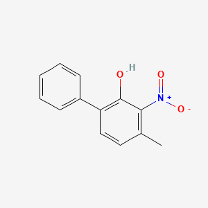molecular formula C13H11NO3 B14300447 3-Methyl-2-nitro-6-phenylphenol CAS No. 114184-75-7