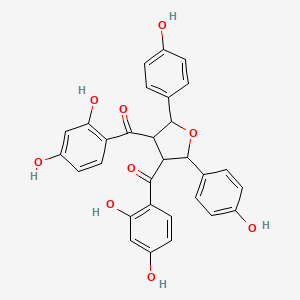 molecular formula C30H24O9 B14300468 Cordigone CAS No. 117458-37-4