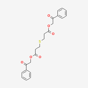 molecular formula C22H22O6S B14300509 Bis(2-oxo-2-phenylethyl) 3,3'-sulfanediyldipropanoate CAS No. 122005-41-8