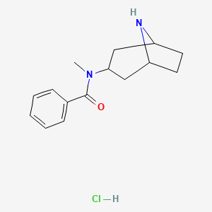 molecular formula C15H21ClN2O B1430051 N-{8-azabicyclo[3.2.1]octan-3-yl}-N-methylbenzamide hydrochloride CAS No. 1432681-61-2