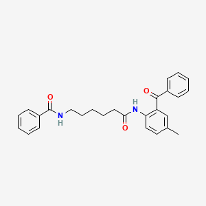 molecular formula C27H28N2O3 B14300521 N-[6-(2-Benzoyl-4-methylanilino)-6-oxohexyl]benzamide CAS No. 113271-57-1