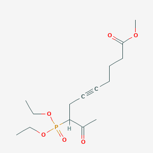 molecular formula C15H25O6P B14300525 Methyl 8-(diethoxyphosphoryl)-9-oxodec-5-ynoate CAS No. 113402-04-3