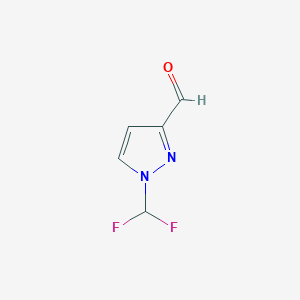 molecular formula C5H4F2N2O B1430054 1-(difluoromethyl)-1H-pyrazole-3-carbaldehyde CAS No. 1432681-54-3