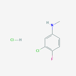 molecular formula C7H8Cl2FN B1430057 3-chloro-4-fluoro-N-methylaniline hydrochloride CAS No. 1432680-95-9