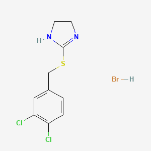 molecular formula C10H11BrCl2N2S B1430062 2-[(3,4-dichlorobenzyl)thio]-4,5-dihydro-1H-imidazole hydrobromide CAS No. 1351614-17-9