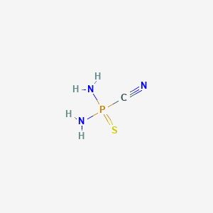 molecular formula CH4N3PS B14300647 Phosphorodiamidothioic cyanide CAS No. 117584-31-3
