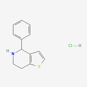 molecular formula C13H14ClNS B1430068 4-phenyl-4H,5H,6H,7H-thieno[3,2-c]pyridine hydrochloride CAS No. 95725-55-6