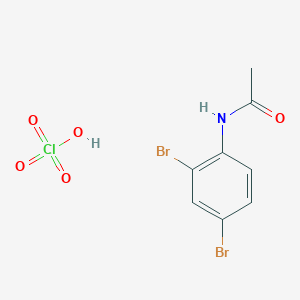 molecular formula C8H8Br2ClNO5 B14300693 N-(2,4-dibromophenyl)acetamide;perchloric acid CAS No. 119628-65-8