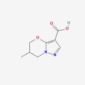 molecular formula C8H10N2O3 B1430070 6-methyl-6,7-dihydro-5H-pyrazolo[5,1-b][1,3]oxazine-3-carboxylic acid CAS No. 1428233-77-5